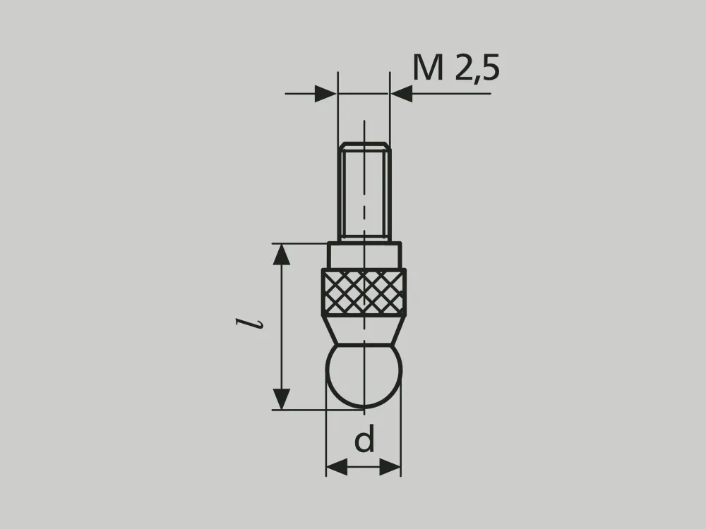 906 H kulový dotek 3,5 mm TK kulička