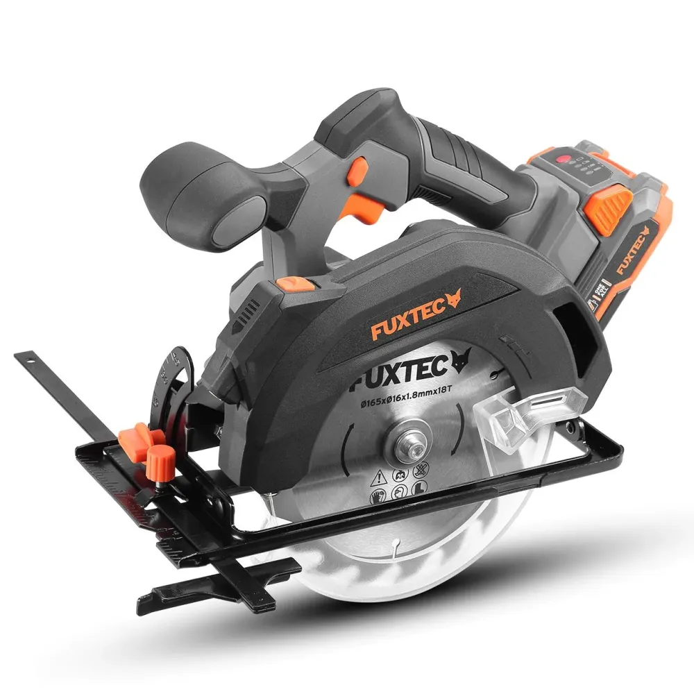Akumulátorová okružní pila FUXTEC 20V FX-E1CS20 SET s 1 x akumulátorem 4Ah, 1 x nabíjeckou 1A