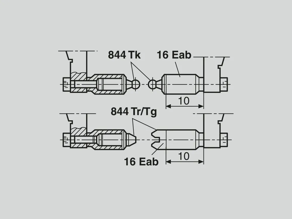 16 Eab upínací pouzdra pro 844Tg/Tr 844 Tk