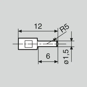 16 Eei2 měř. doteky D=1,5mm pro vnitřní měření