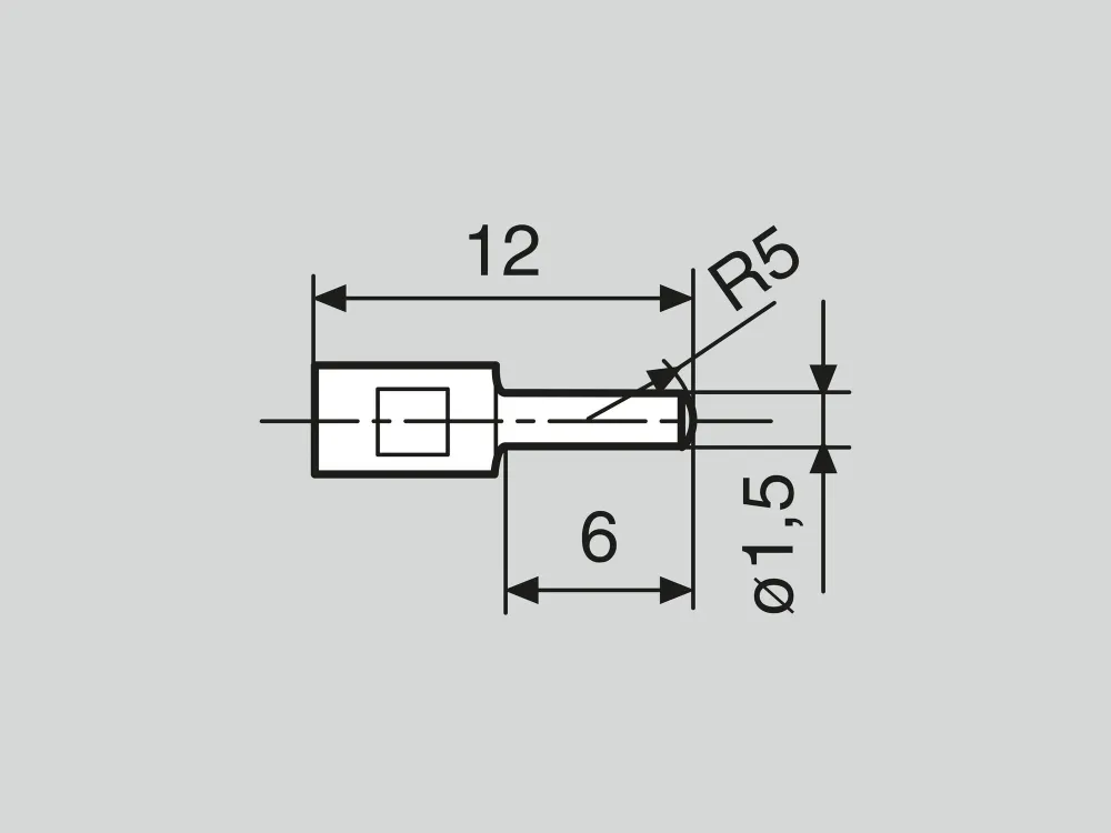 16 Eei2 měř. doteky D=1,5mm pro vnitřní měření