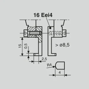 16 Eei4 měř. doteky od D=9mm pro vnitřní měření
