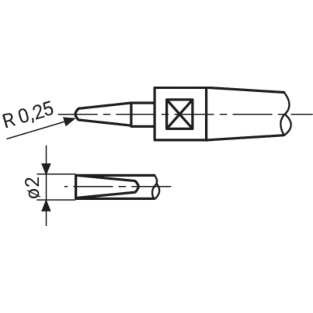40 He 5 Měřící hvožky hrana L=2 mm