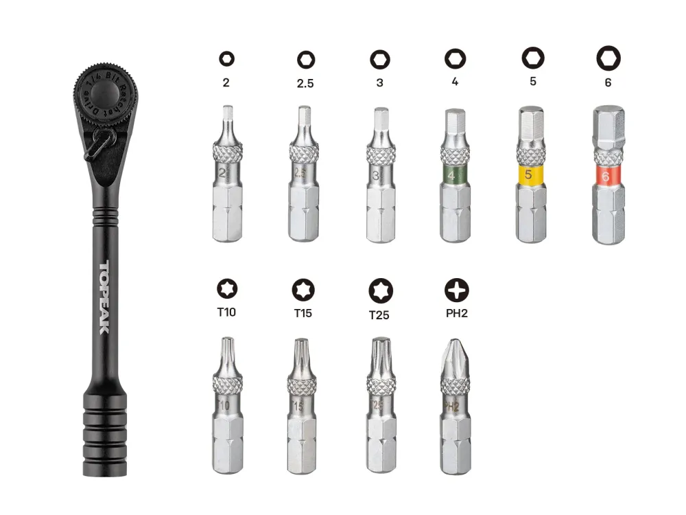 Kompaktní ráčnový klíč TOPEAK RATCHET ROCKET ESSENTIAL černý