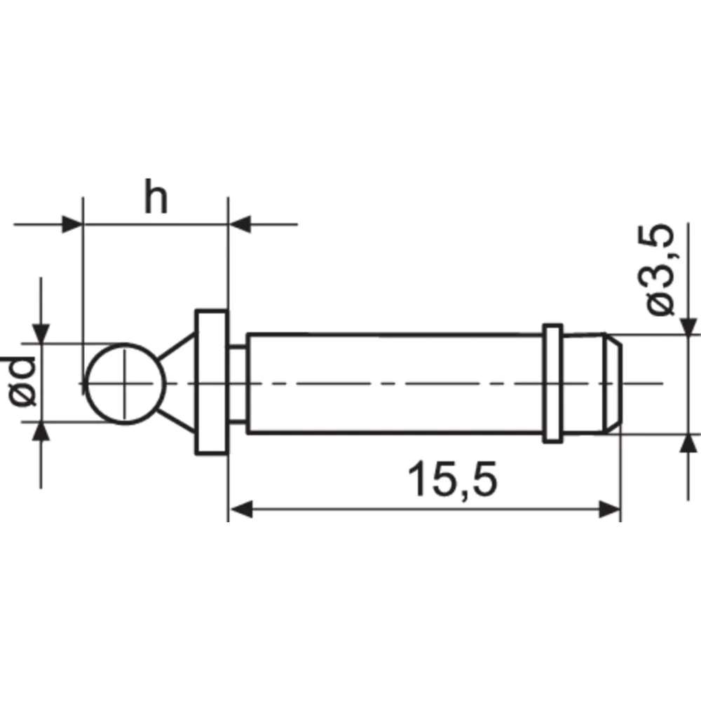 40 Zk kulový měř. dotek 1,54mm kulička z tvrdokovu