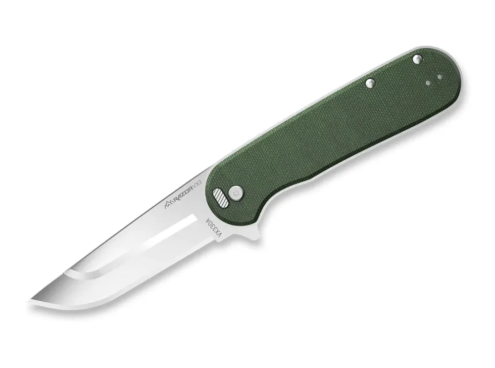 Outdoor Edge Razor VX3 3,0" nůž Micarta Green