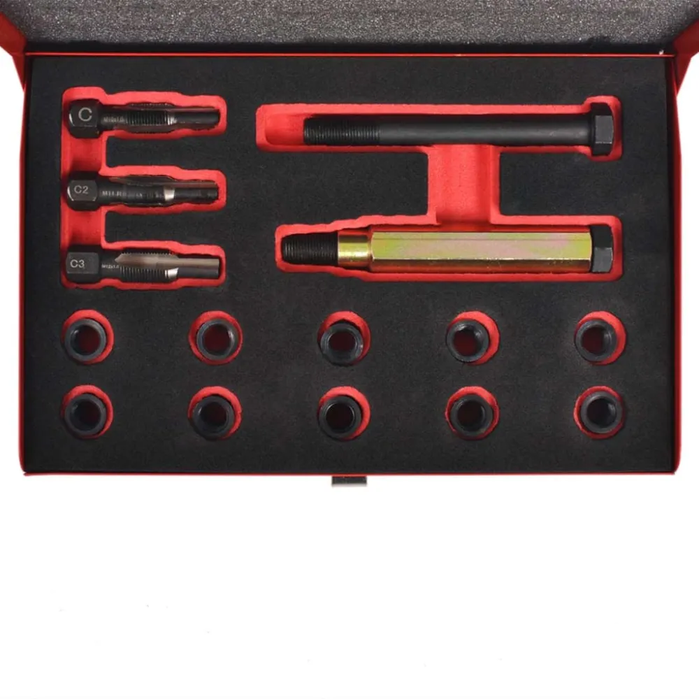 Sada na opravu závitů žhavících svíček 15 kusů m10 x 1,0 mm