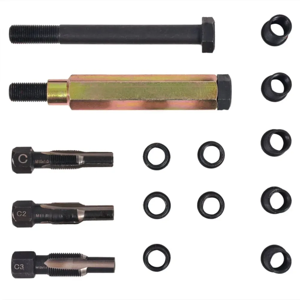 Sada na opravu závitů žhavících svíček 15 kusů m10 x 1,0 mm