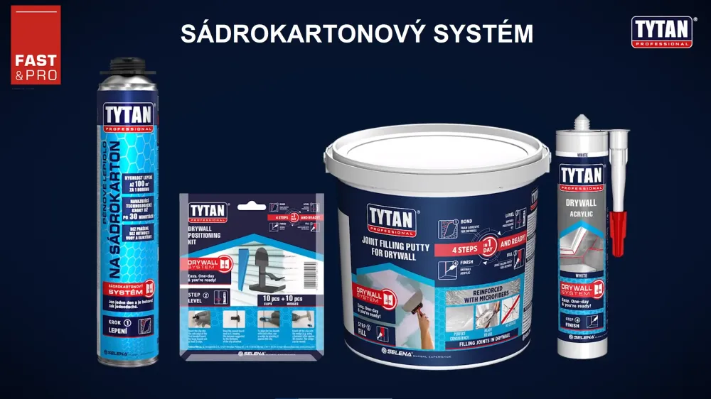 TYTAN montážní PUR pěnové lepidlo na sádrokarton pistolové