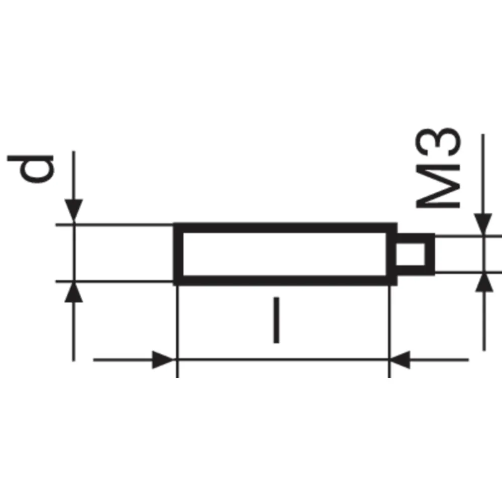 V/M3 Prodloužení M3 D = 4 mm l = 20 mm