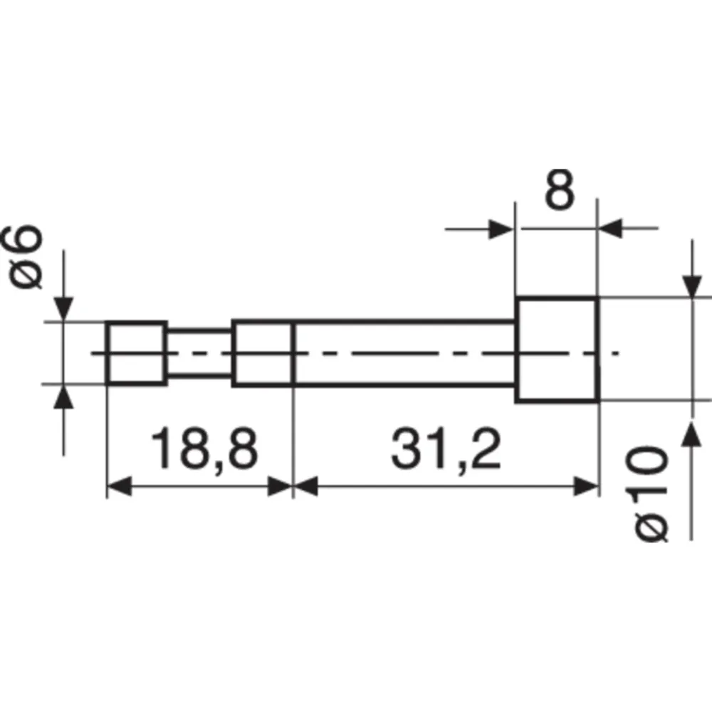 Z10/31,2 Válcový měřicí nástavec, průměr: 10mm 817 CLM