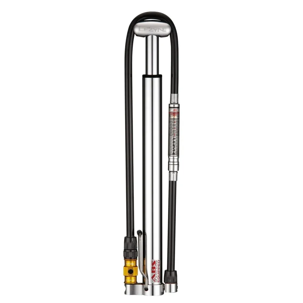 LEZYNE MICRO FLOOR DRIVE HPG Silver Kompaktní nožní čerpadlo