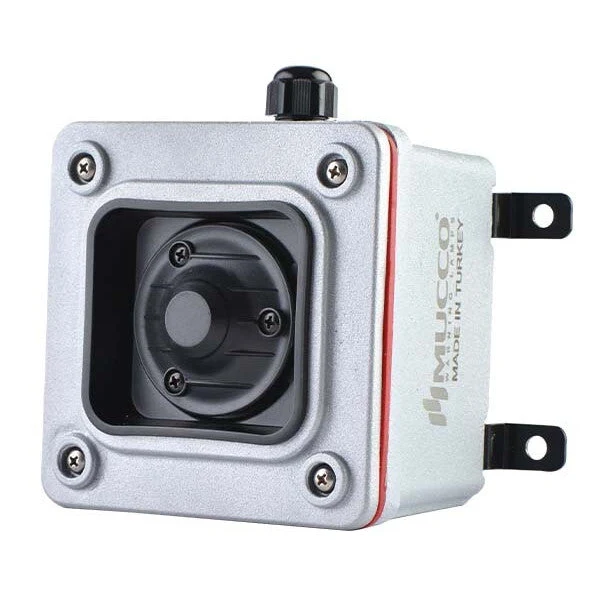 ES120 Heavy Duty klakson, kovový odlitek, 7 tónů, 85-250 V AC/DC