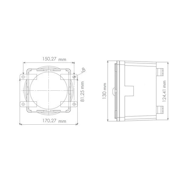 ES120 Heavy Duty klakson, kovový odlitek, 7 tónů, 85-250 V AC/DC