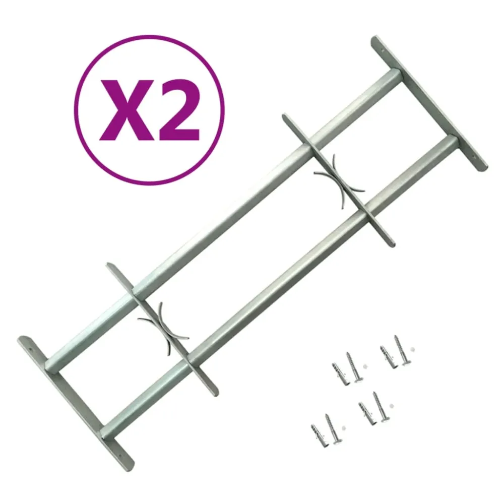 Nastavitelné bezpečnostní okenní mříže 2 ks 700–1 050 mm