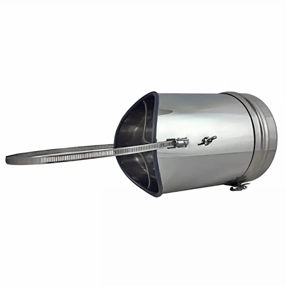 Univerzální nerezový omezovač tahu s adaptérem na kouřovou trubku těsnicím břitem 120-200 mm