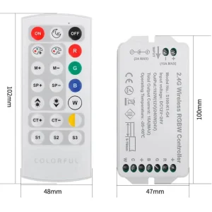 Controller KM-RGB+WW+CW-10 12V-192W, 24V-240W