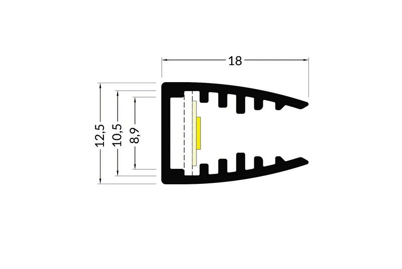 Lišta stříbrná KM3-S 1M