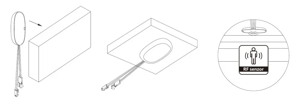Senzor RF central KM-RFS-01SC 12V-24V 3M