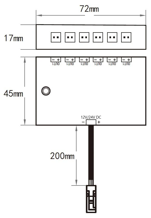 Stmívač přijímač separe KM-W-PS-1 12V-24V 120W