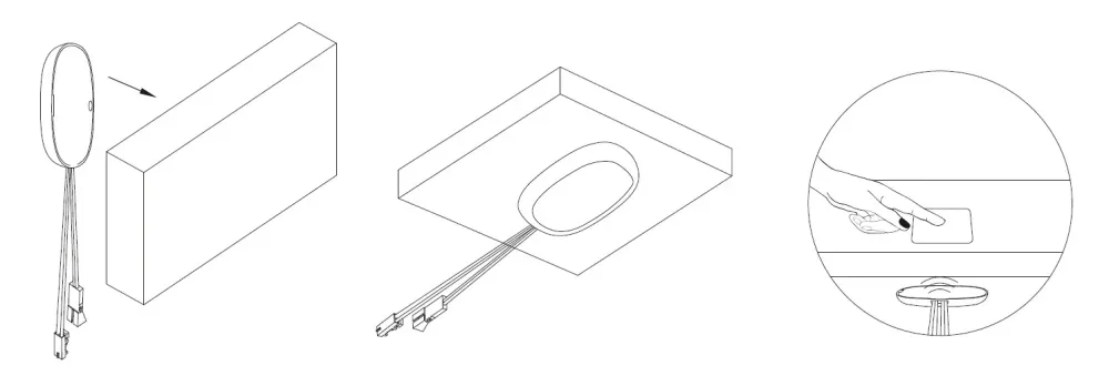 Vypínač dotykový serape dim. KM-VDS-01SS, 12V-24V 60W