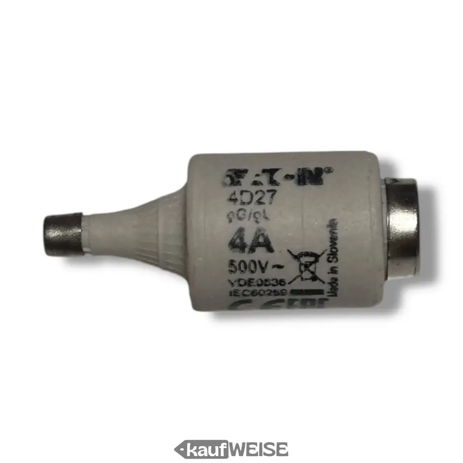 Pojistka Eaton 4D27 4A 500V (5 ks) | DII E27, pomalá (gG/gL)