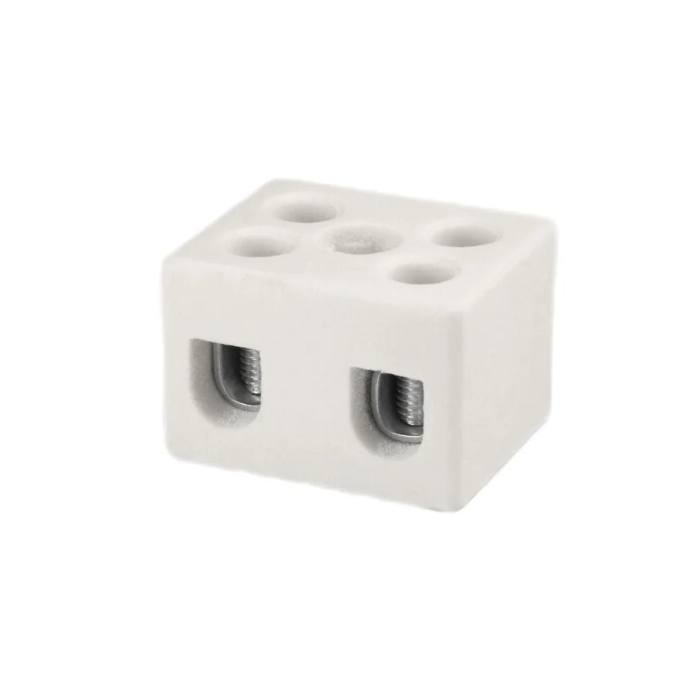 ONKA 4-6mm2 / 2-kolejnice Steatit / Keramická / Porcelánová přípojka - PORCELAIN TERMINAL BLOCK, 1070004