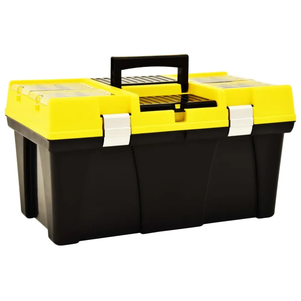 Box na nářadí plast 595 x 337 x 316 mm žlutý