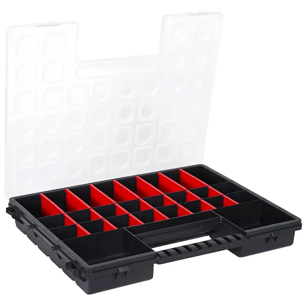 Boxy na součástky 5 ks nastavitelné přihrádky 385x283x50 mm