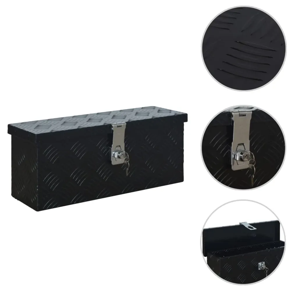 Hliníkový box 485 x 140 x 200 mm černý