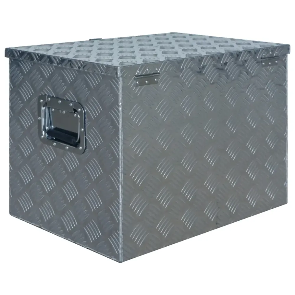 Hliníkový box 610 x 430 x 455 mm stříbrný zelená
