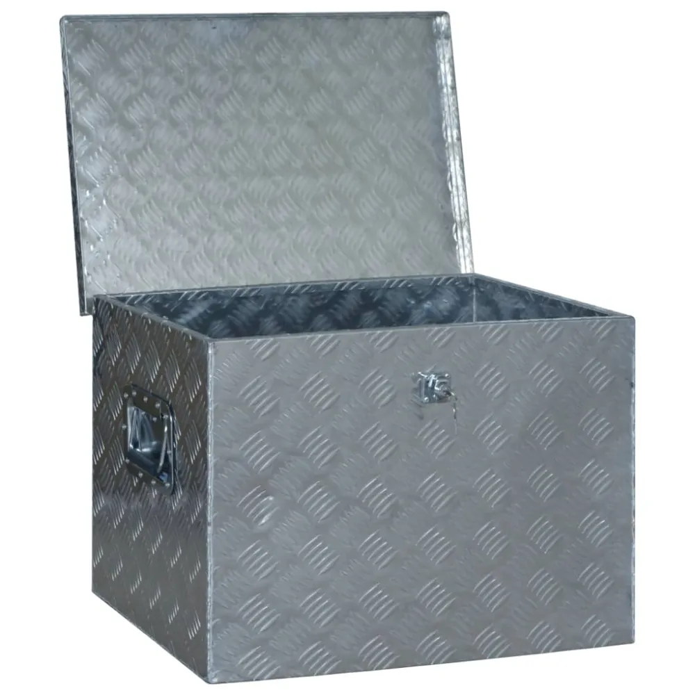Hliníkový box 610 x 430 x 455 mm stříbrný zelená