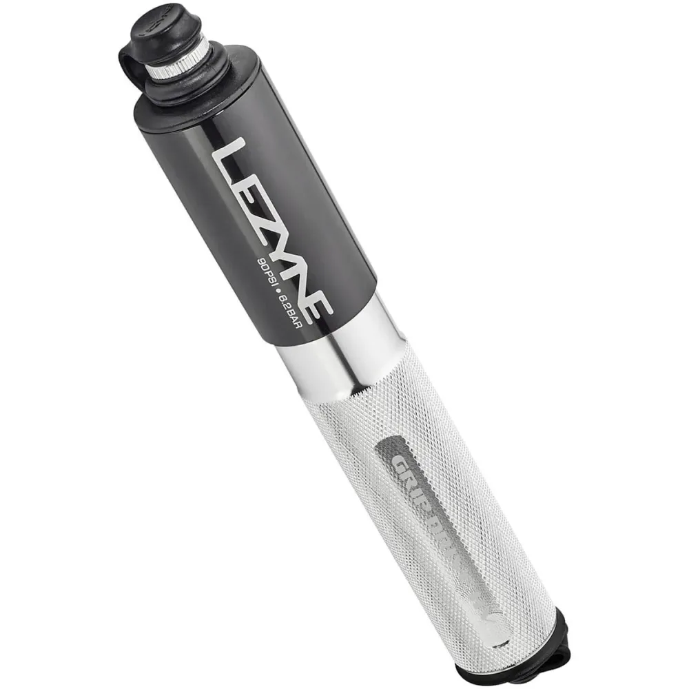 Ruční pumpa LEZYNE GRIP DRIVE HV MINI stříbrná