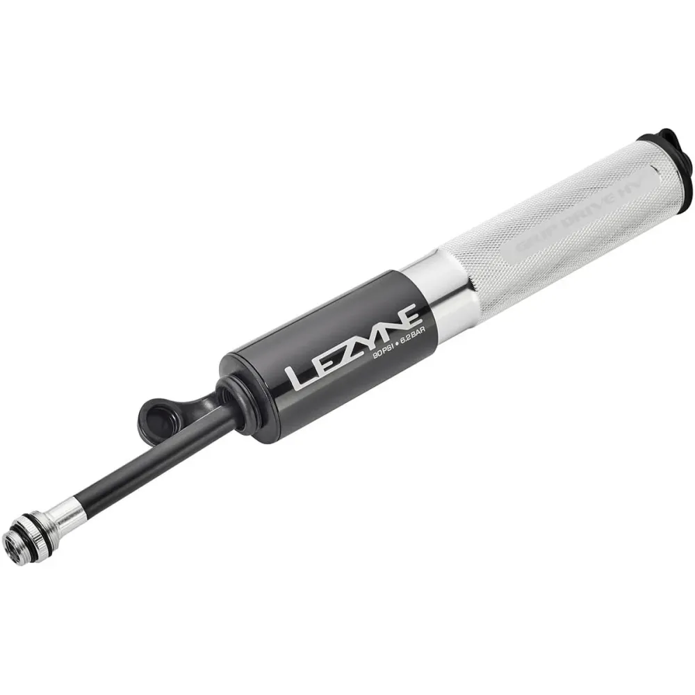 Ruční pumpa LEZYNE GRIP DRIVE HV MINI stříbrná