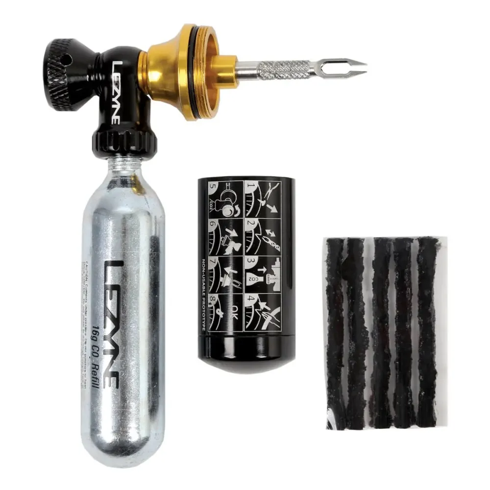 Bezdušová opravná sada CO2 LEZYNE BLASTER + 5 bitů