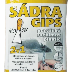 KITTFORT Bílá plastická stavební sádra na zeď 1 kg