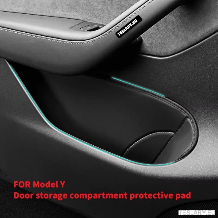 Tesla Model Y Storage Inserts Ochranná podložka PU Kožená dveřní štěrbinová podložka úložná kapsa