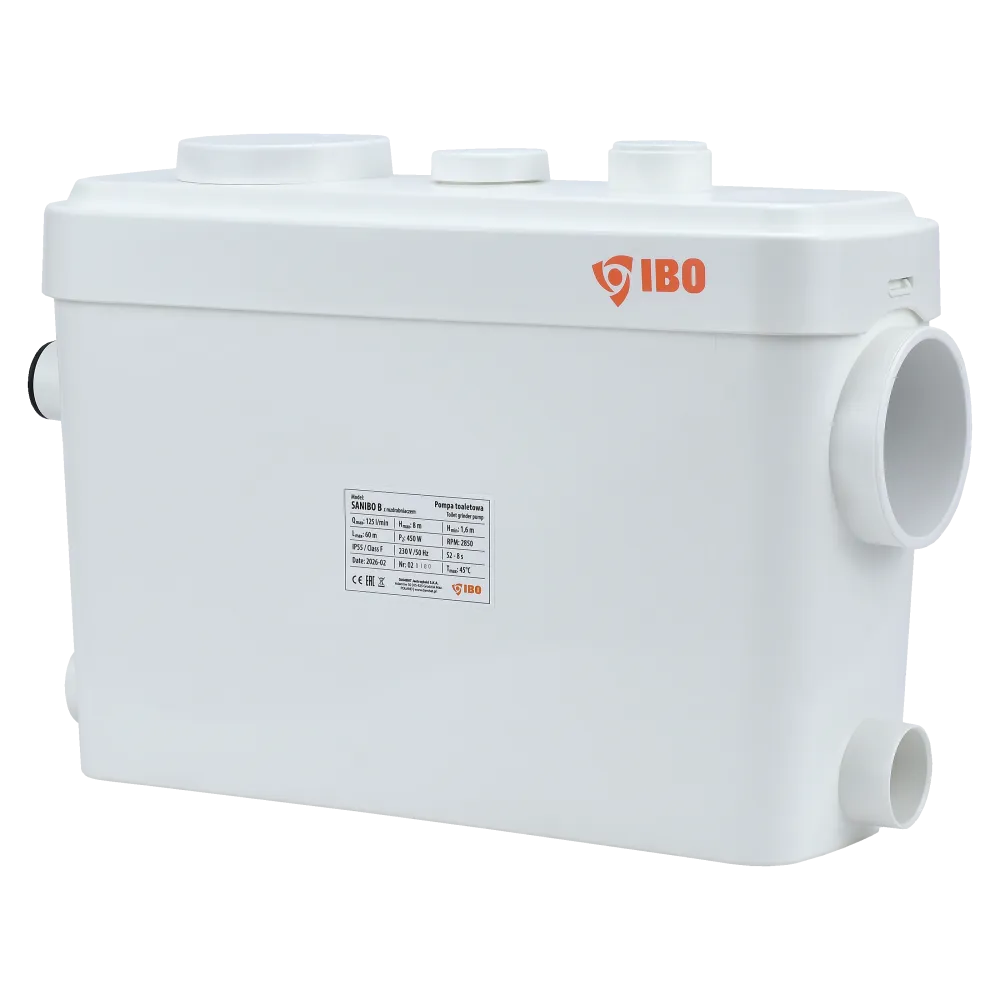 SANIBO B (0,45 kW, 230V) WC čerpadlo s bruskou