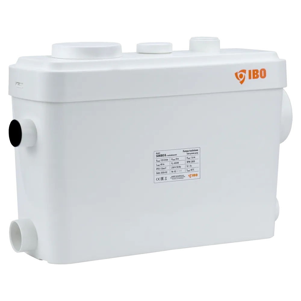 SANIBO B (0,45 kW, 230V) WC čerpadlo s bruskou