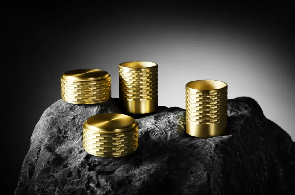 Betonový umyvadlový set Opera Satin Gold