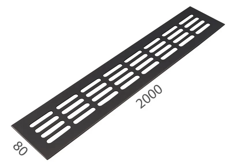 Šířka mřížky SRL - Ventilační mřížka Alfa 80 x 2000 mm - Šířka gril 80 mm
