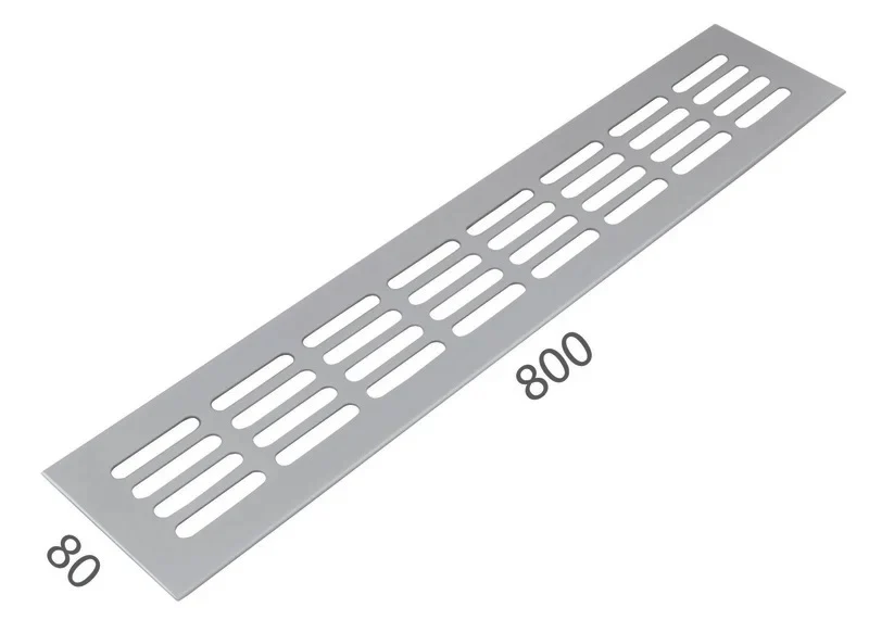 Šířka ventilační mřížky Alfa 80 x 800 mm - šířka mřížek 80 mm