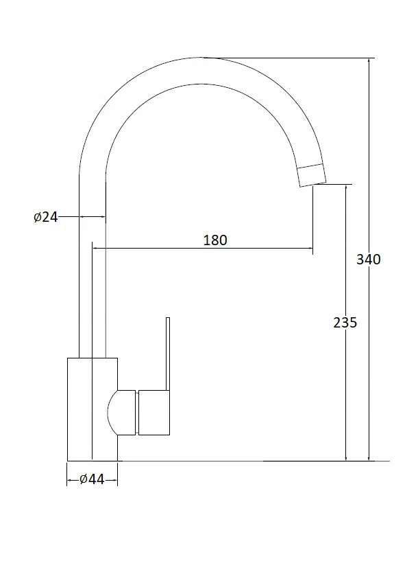 Kuchyňská baterie ANW HOME broušená ocel barva chrom HF-03S