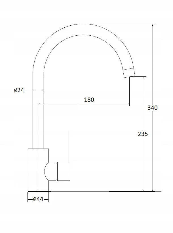 Kuchyňská baterie ANW HOME broušená ocel barva černá HF-03B