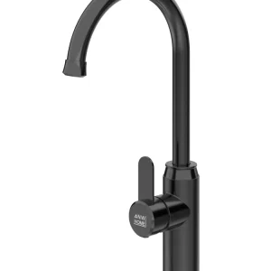 Kuchyňská baterie černá - kartáčovaná ocel 415 mm