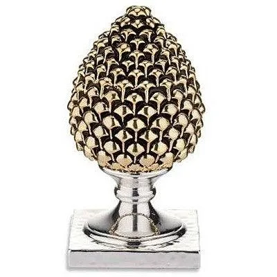 Sovrani La Pigna zlatá pryskyřice stříbrná základna V13cm R 17312 1 ZLATÁ